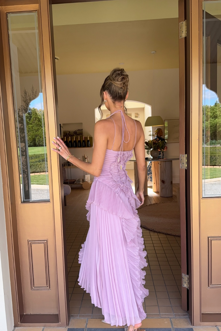 Charming Pink Ruffle Dress