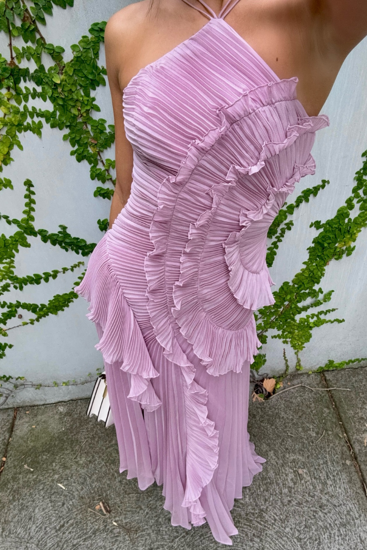 Charming Pink Ruffle Dress