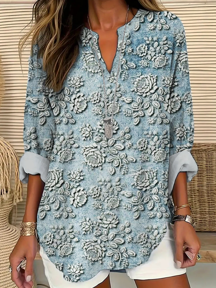 Azure - Women's Petal Mist Printed Blouse