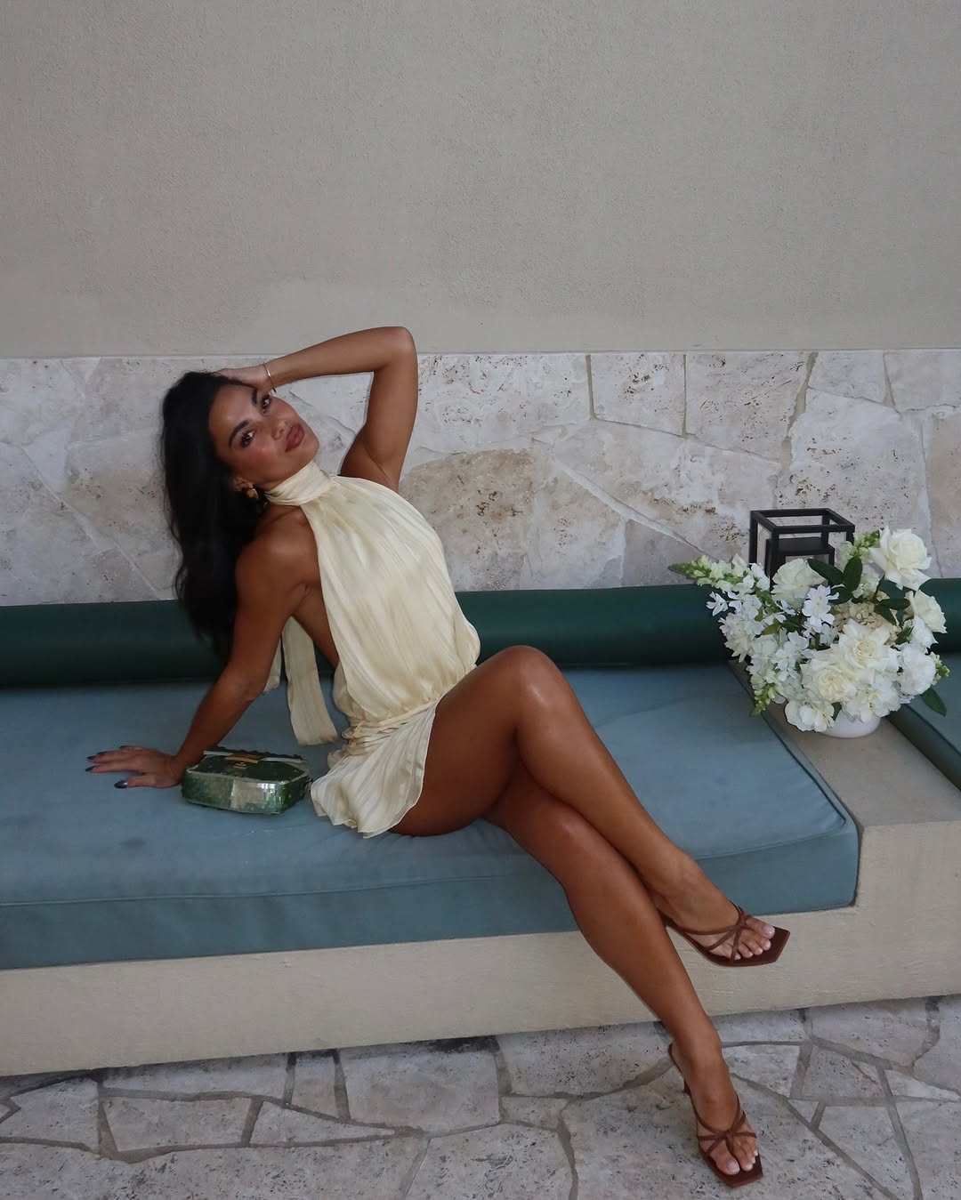 Halter Lace Mini Dress