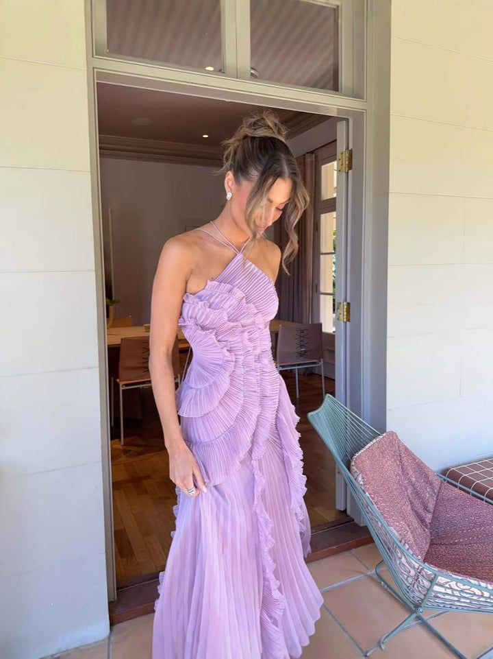Charming Pink Ruffle Dress