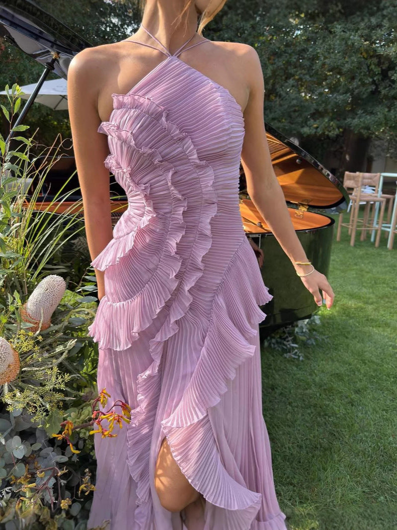 Charming Pink Ruffle Dress