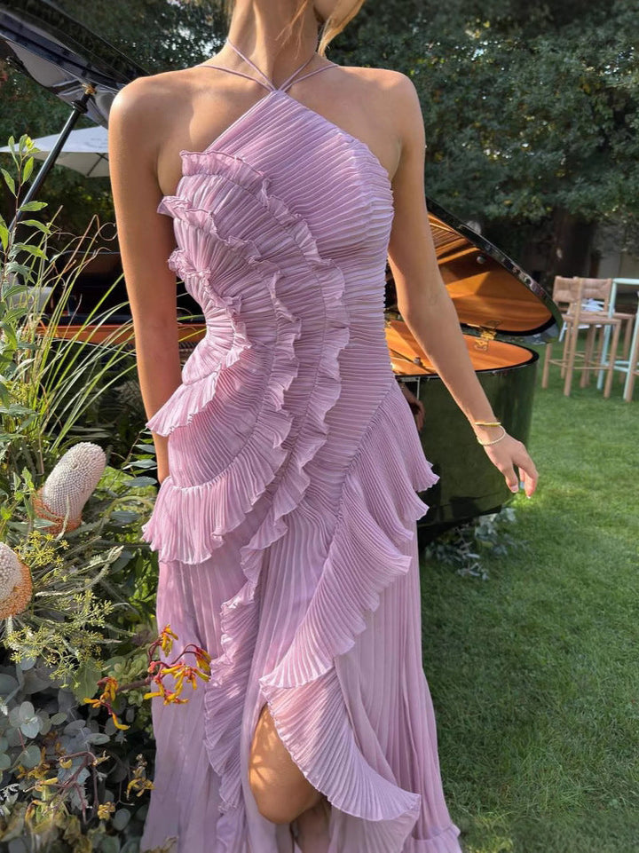 Charming Pink Ruffle Dress