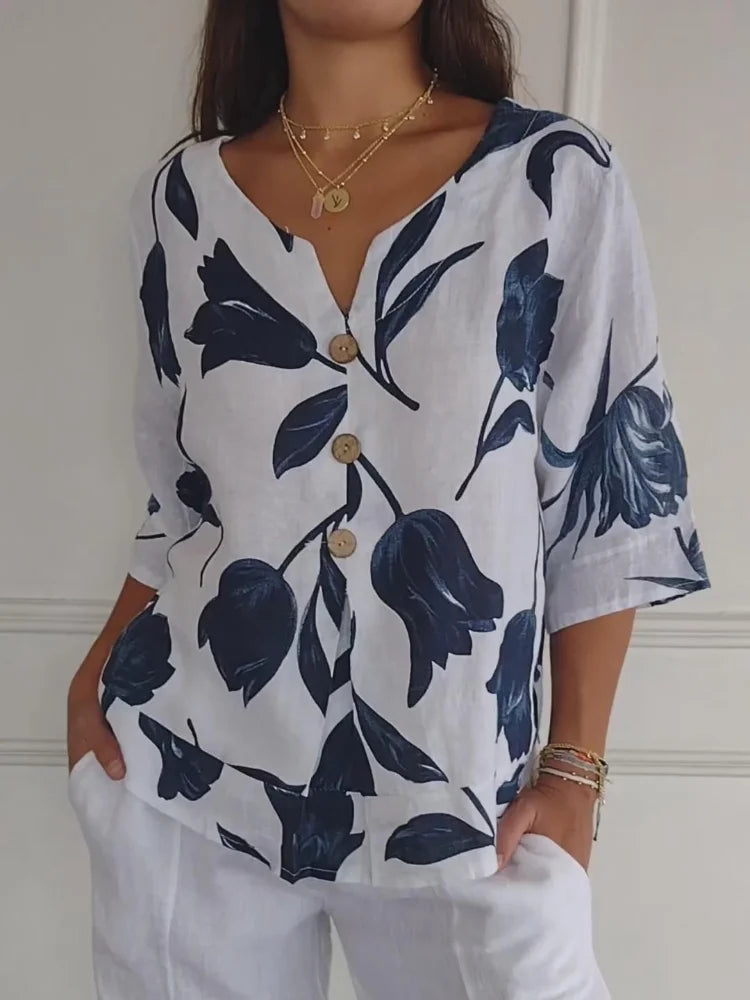 Dahlia - Blossom Print Blouse