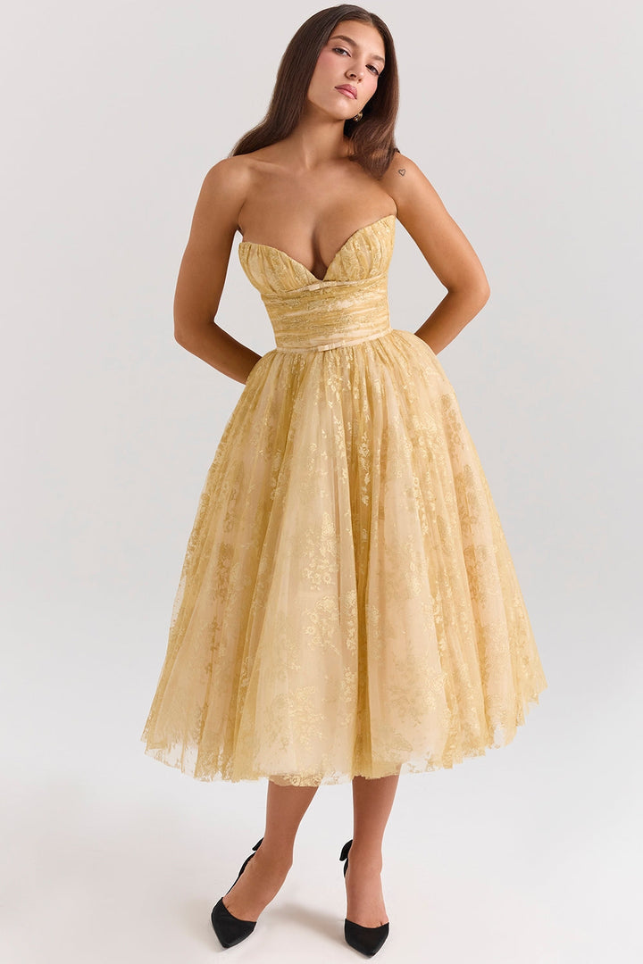 Golden Corset Dress