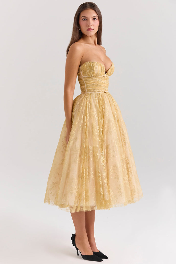 Golden Corset Dress