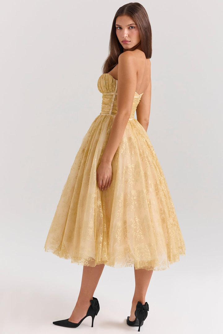 Golden Corset Dress