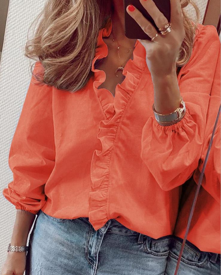 Lena™ | Elegant Ruffled Blouse